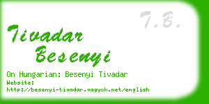 tivadar besenyi business card